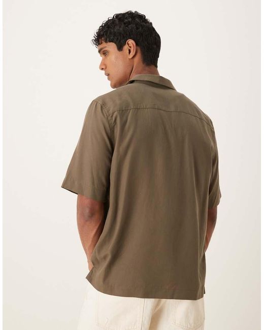 Mango Brown Short Sleeve Shirt for men