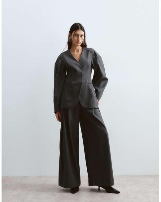 ARRANGE Black Twill Sculpted Blazer Co-Ord