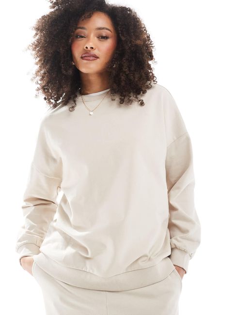 Vero Moda White – longline-sweatshirt