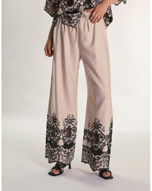 Glamorous Natural Wide Leg Trousers