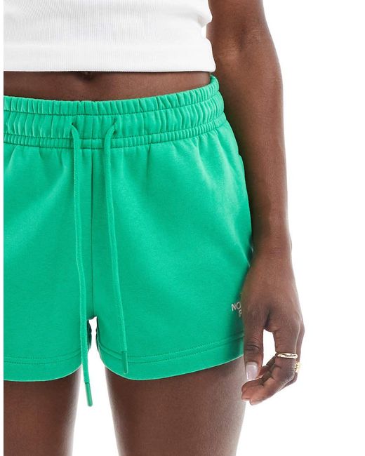 The North Face Jersey Short Met Hoge Taille in het Green