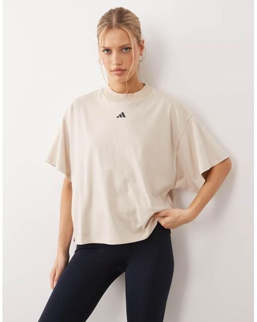 Adidas Originals Natural Three Stripes Studios T-Shirt