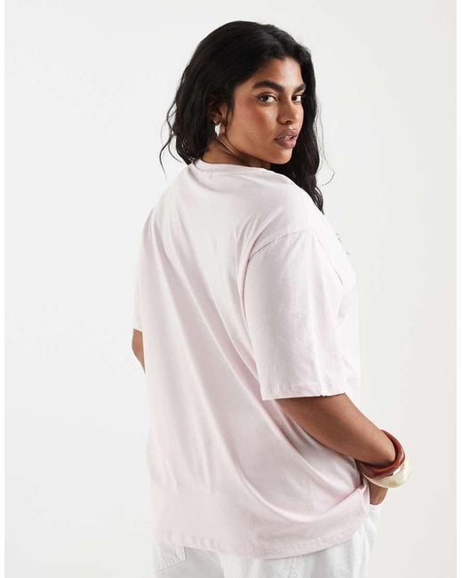 ONLY Pink Oversized T-shirt With Matcha Print
