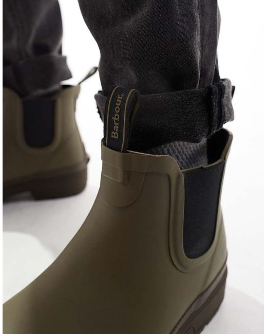 Barbour Black Nimbus Chunky Chelsea Gumboots for men