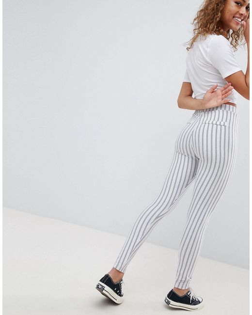 skinny pinstripe trousers
