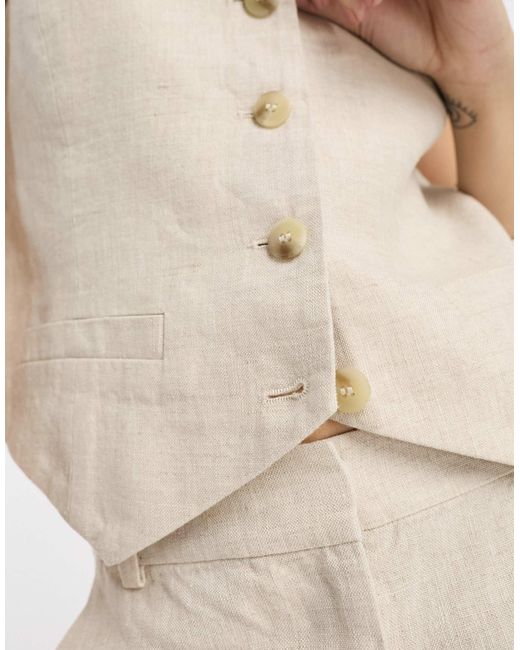 & Other Stories Natural Linen Waistcoat