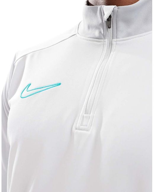 Nike Football White Academy 25 Dri-fit Half Zip Longsleeve Top for men