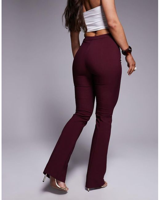 ASOS Elegante Flared Pantalon in het Purple