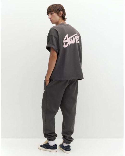 Pull&Bear Gray Stwd joggers for men