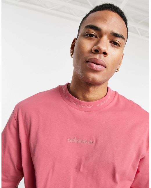 Camiseta neblinoso con diseño desteñido adidas Originals de hombre de color  Rosa | Lyst