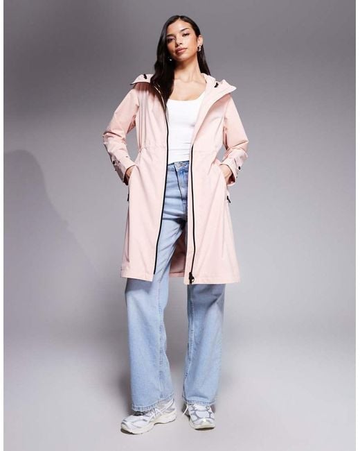 Barbour Pink Kyra Longline Hooded Waterproof Jacket