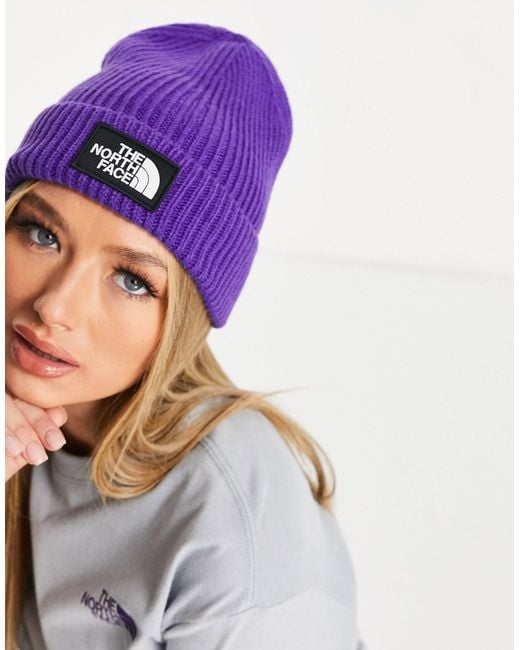 Purple north face hat deals