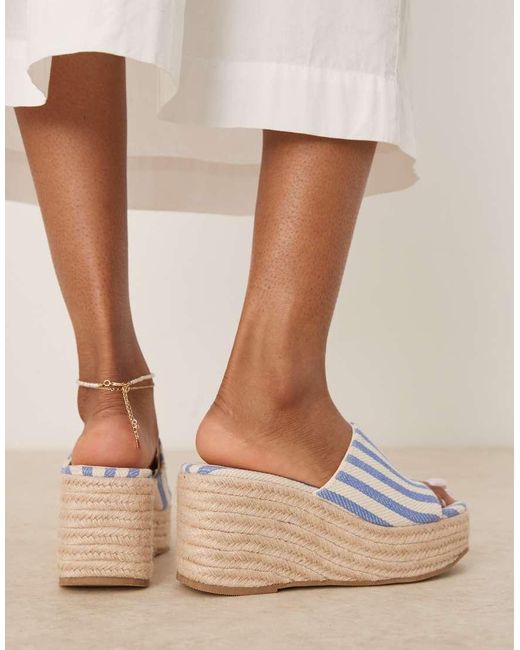 Zapatos De Cuña A Tess De ASOS de color Natural