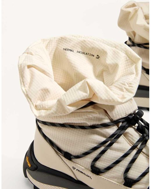 Oysho White Vibram Waterproof High-Top Trainers