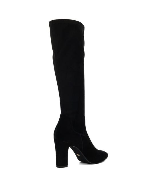 Dune Black Simple Suede Boots Shoe