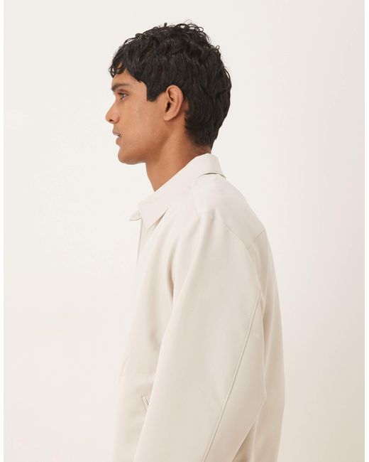 ASOS Natural Smart Oversized Blouson Jacket for men