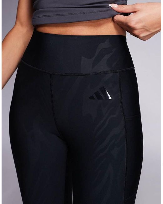 Adidas Originals Blue Adidas Training Optime Full Length leggings