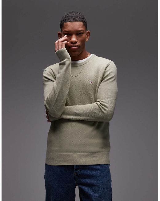Tommy Hilfiger Gray Essential Structured Sweater for men