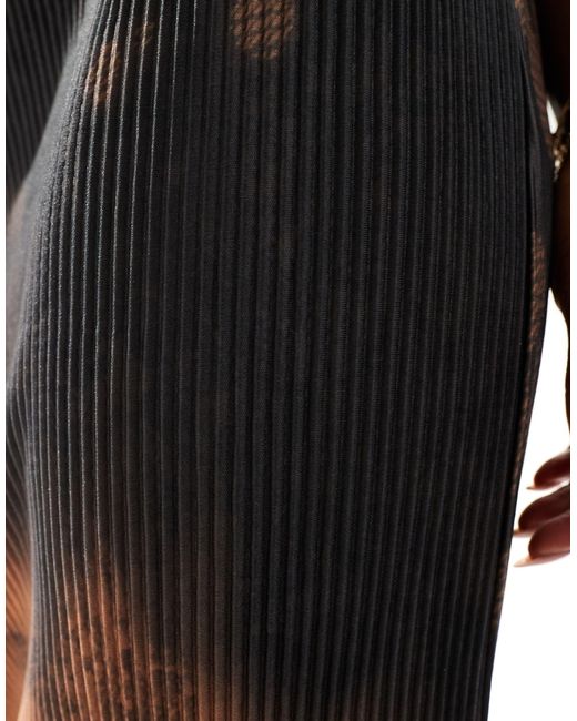 Falda midi plisada con diseño ASOS de color Black
