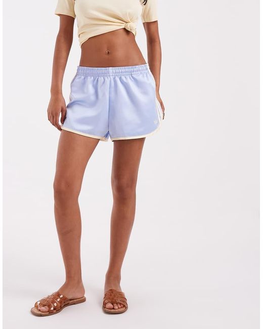 Adidas Originals Blue Three Stripe Sprinter Shorts