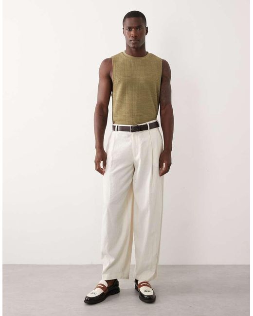 ASOS Green Heavyweight Regular Fit Tank for men