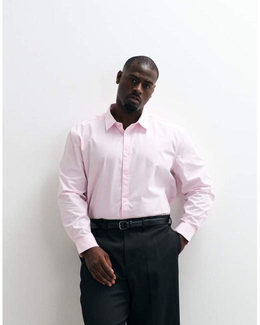 ASOS Pink Regular Smart Shirt for men
