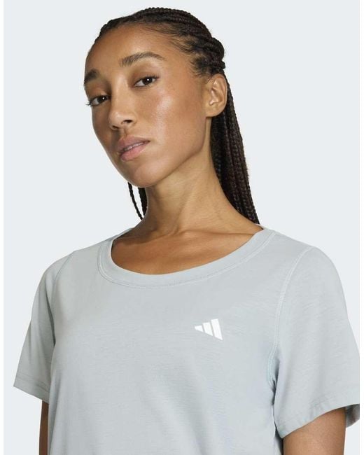 Adidas Originals White Workout Essentials Scoop Neck T-Shirt