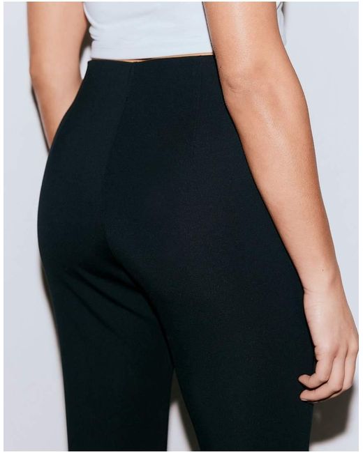 Aim'n Luxe Broek Met Plat Gestikte Plooitjes in het Blue