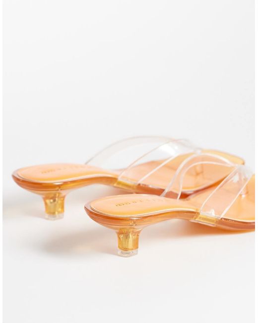 ASOS White Holiday Jelly Kitten Heel Toe Thongs