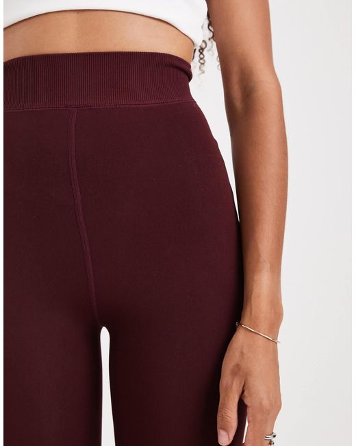 Legging avec doublure en polaire - bordeaux New Look en coloris White