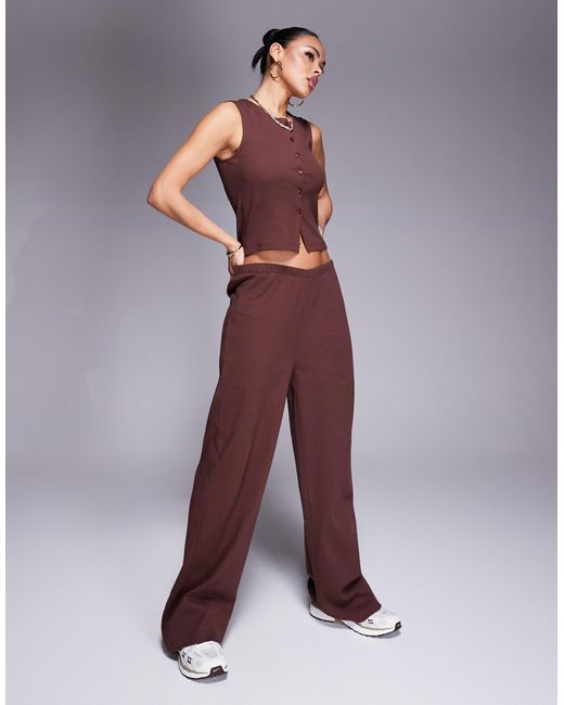 ASOS Purple Weekend collective – gerippte jogginghose