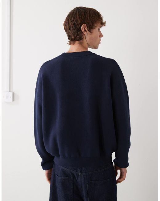 Prohibited – oversize-strickpullover in Blue für Herren