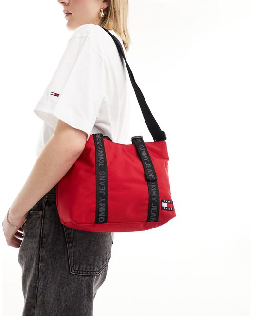 Daily - mini tote bag Tommy Hilfiger en coloris Red