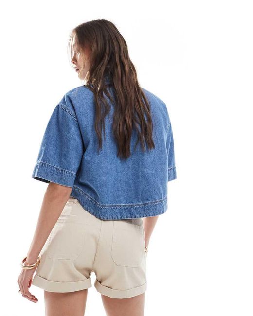 Brave Soul Blue Cotton Rich Shorts With Pockets