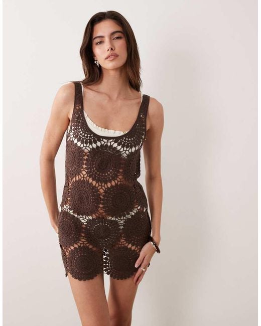 Abercrombie & Fitch Natural Beach Coverup Mini Dress