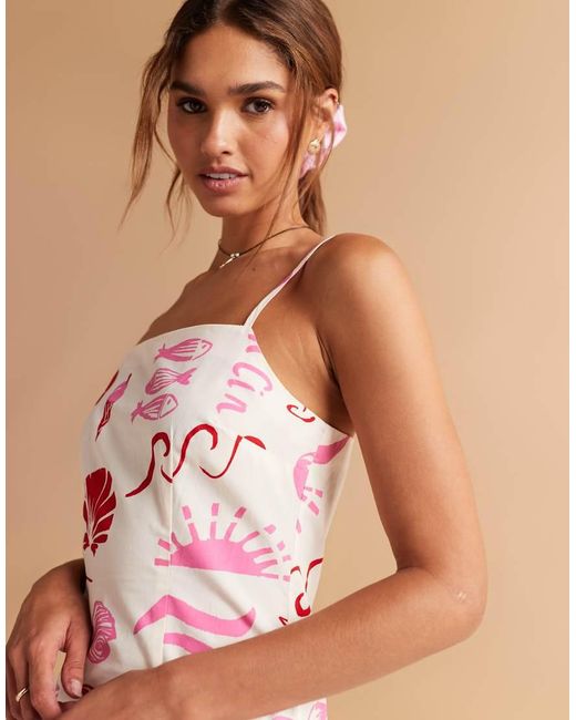 ASOS Pink Poplin Cami Mini Dress Co-Ord