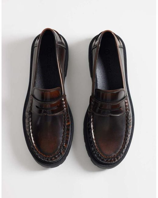 SEQWL Black Kinder Chunky Loafers