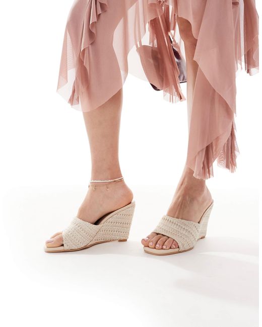 Glamorous Pink Wedge Heeled Sandals