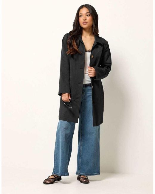 PixieGirl Blue Petite Midi Car Coat