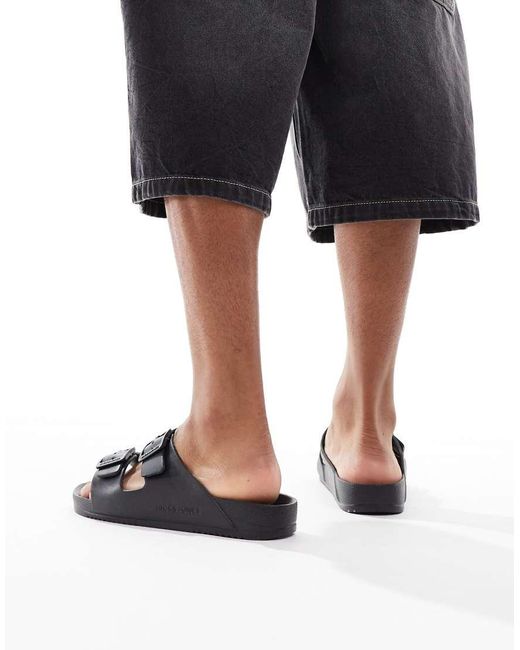 Jack & Jones Black Strap Sandal for men