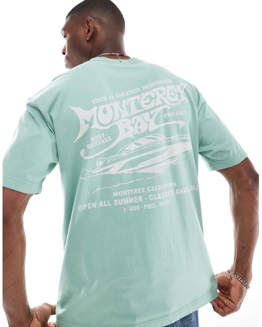 T-shirt avec motif au dos - vert Hollister pour homme en coloris Green