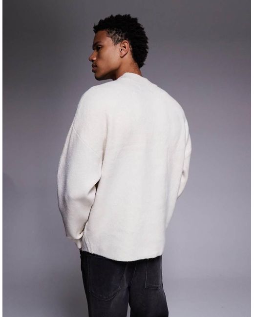 ADPT Gray Crew Neck Knit Jumper for men