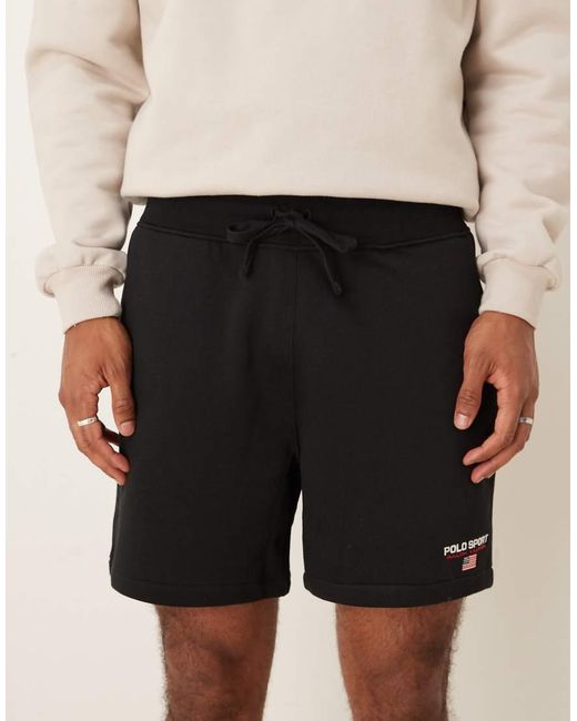 Polo Ralph Lauren Natural Sport Capsule Flag Logo Relaxed Fit Sweat Shorts for men
