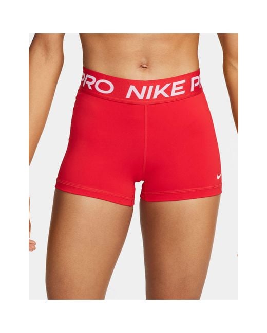 Nike Red Nike Pro Training Dri-fit 3 Inch Shorts