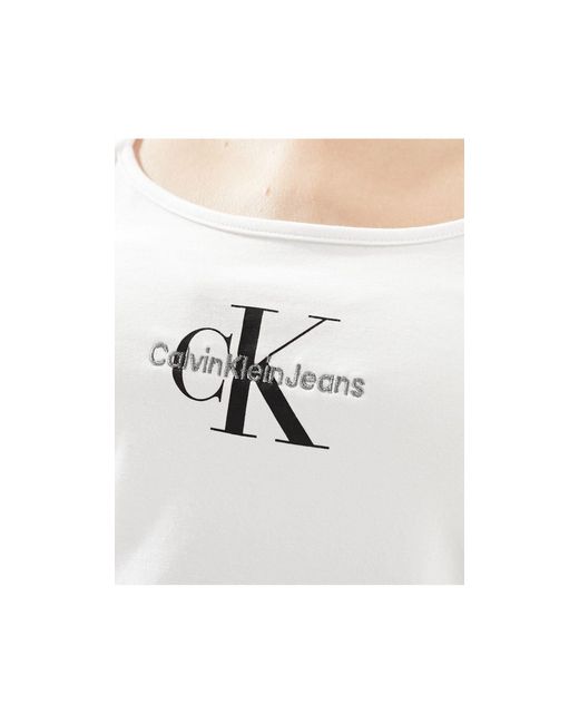 Top blanco Calvin Klein de color White