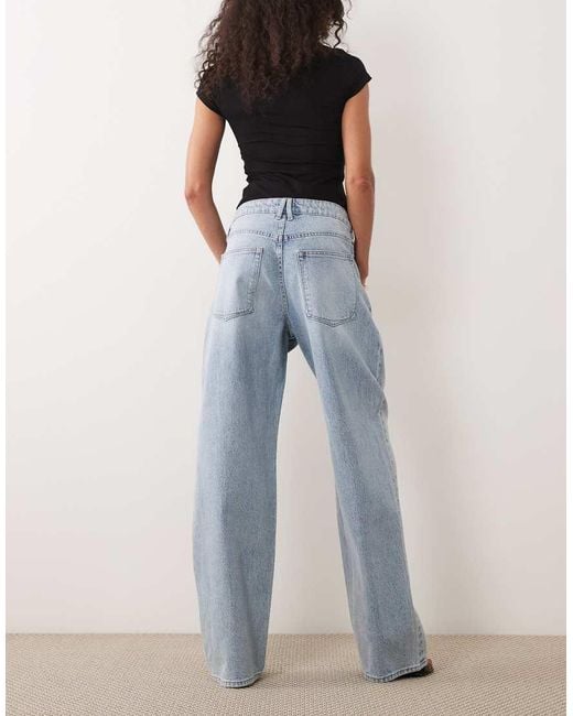 GOOD AMERICAN Blue Good 90's High Waist Straight Leg Jeans