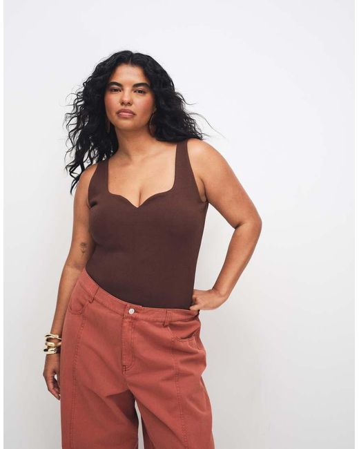 ASOS Red Asos Design Curve Barrel Trousers With Washed Effect