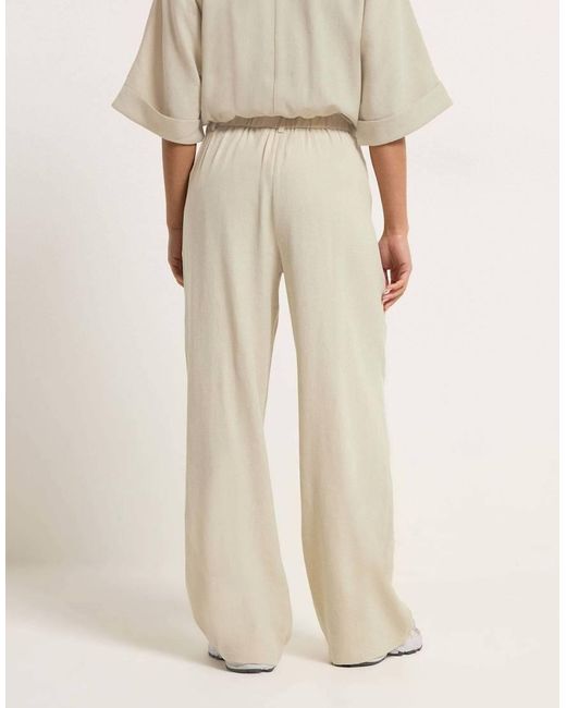 PixieGirl Natural Petite Wide Leg Trousers