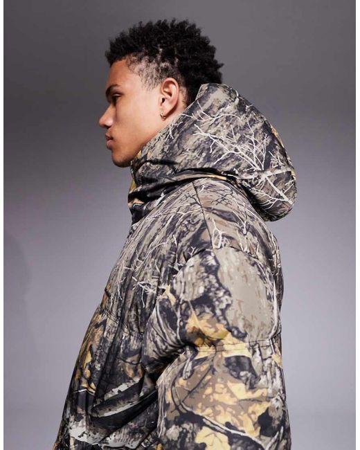 Good For Nothing Gray Puffer Jacket for men
