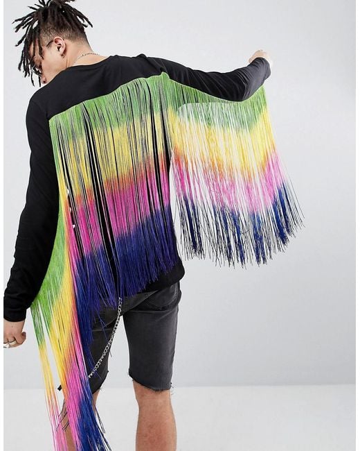asos rainbow top